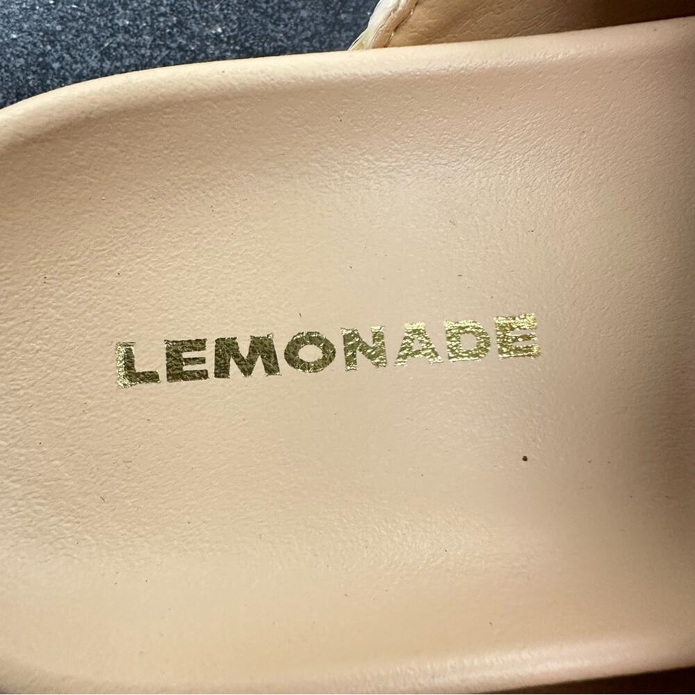 Lemonade Toscany Chic Raffia Slide Sandals Size 8 - Picture 9 of 9